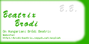 beatrix brodi business card